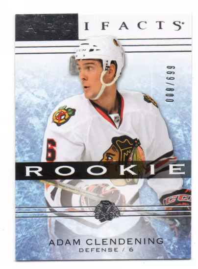 2014-15 Artifacts #156 Adam Clendening RC (25-171x1-BLACKHAWKS)