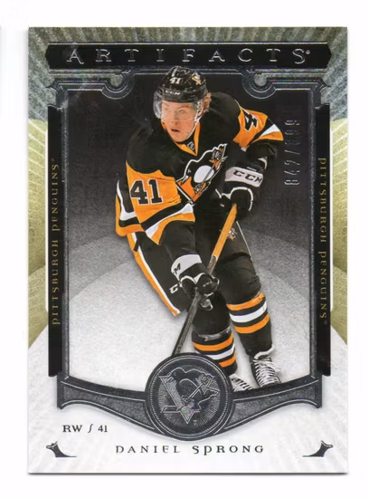 2015-16 Artifacts #195 Daniel Sprong RC (40-145x4-PENGUINS)