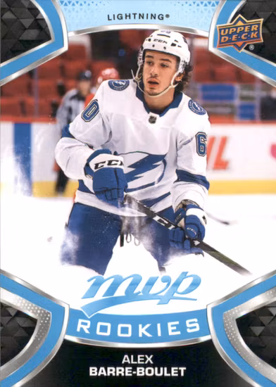 2021-22 Upper Deck MVP #246 Alex Barre-Boulet SP RC (15-51x5-LIGHTNING)