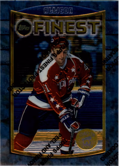 1994-95 Finest Super Team Winners #55 Jason Allison (12-257x3-CAPITALS)