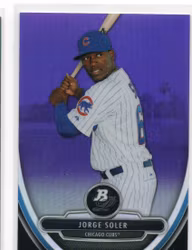 2013 Bowman Platinum Chrome Prospects Purple Refractors #BPCP28 Jorge Soler (15-247x6-MLBCUBS)