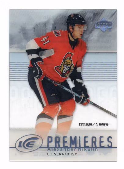 2007-08 Upper Deck Ice #139 Alexander Nikulin RC (30-210x3-SENATORS)