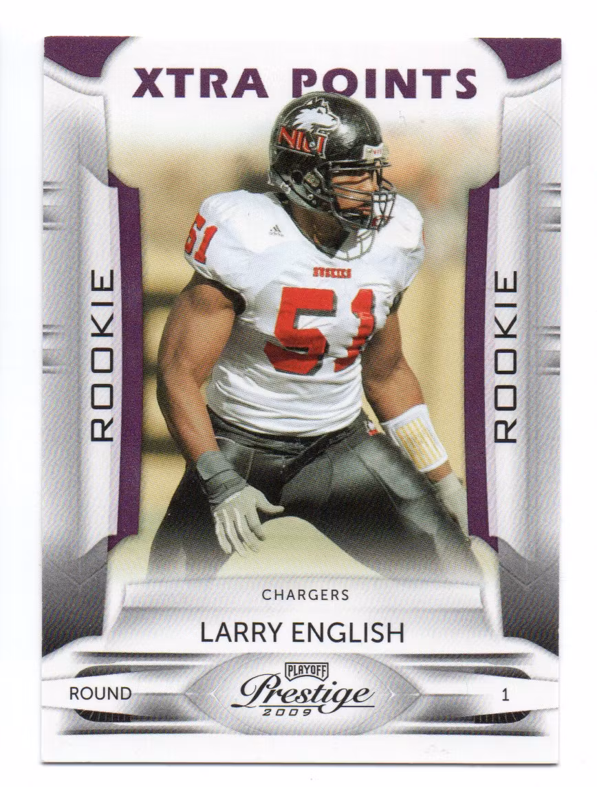 2009 Playoff Prestige Xtra Points Purple #165 Larry English (50-219x8-NFLCHARGERS)