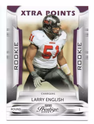 2009 Playoff Prestige Xtra Points Purple #165 Larry English (50-219x8-NFLCHARGERS)
