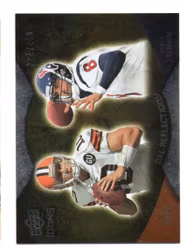 2009 Upper Deck Icons NFL Reflections Silver #RFQS Brady Quinn Matt Schaub (20-218x3-NFLBROWNS+NFLTEXANS)