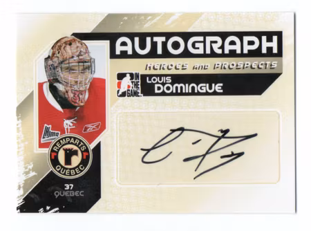 2010-11 ITG Heroes and Prospects Autographs #ALD Louis Domingue (30-189x6-COYOTES)