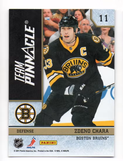 2010-11 Pinnacle Team Pinnacle #11 Shea Weber Zdeno Chara (30-228x2-BRUINS+PREDATORS)