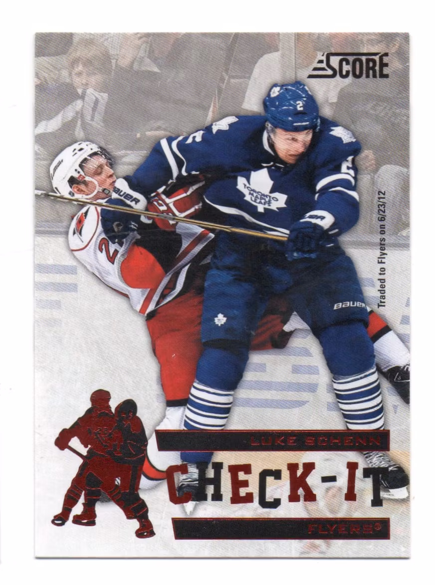 2012-13 Score Check It #C16 Luke Schenn (50-206x2-MAPLE LEAFS)
