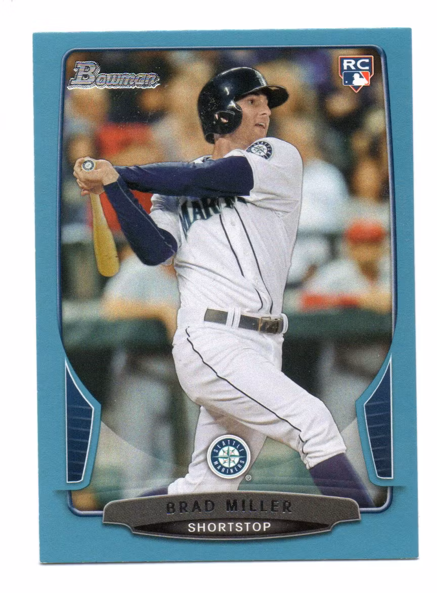 2013 Bowman Draft Blue #29 Brad Miller (12-291x2-MLBMARINERS) (2)