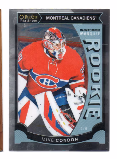 2015-16 O-Pee-Chee Platinum Marquee Rookies #M32 Mike Condon (12-300x7-CANADIENS)