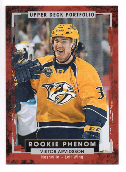 2015-16 Upper Deck Portfolio #222 Viktor Arvidsson RC (10-222x2-PREDATORS)