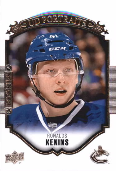 2015-16 Upper Deck UD Portraits #P69 Ronalds Kenins (10-198x6-CANUCKS)