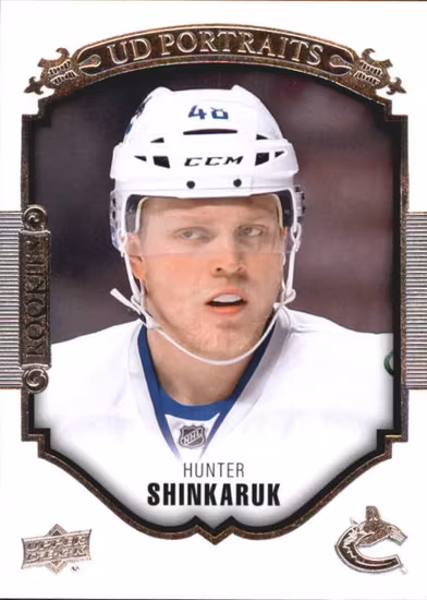 2015-16 Upper Deck UD Portraits #P79 Hunter Shinkaruk (12-198x9-CANUCKS)