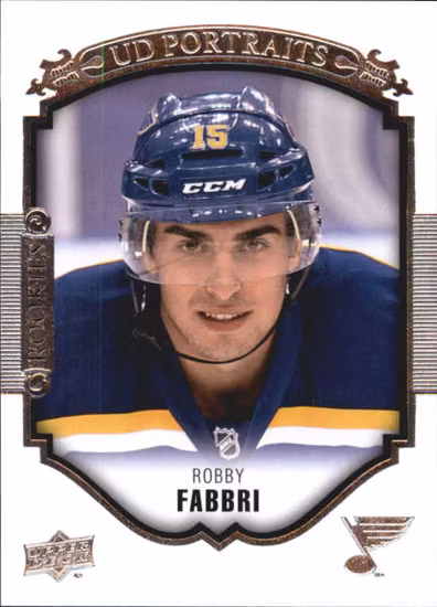 2015-16 Upper Deck UD Portraits #P105 Robby Fabbri (15-200x8-BLUES)