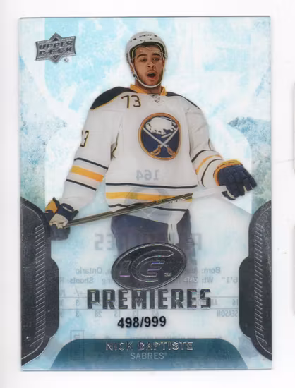 2016-17 Upper Deck Ice #164 Nick Baptiste RC (40-209x4-SABRES)