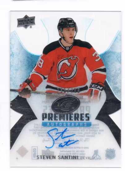 2016-17 Upper Deck Ice Ice Premieres Autographs #IPASS Steven Santini (60-209x6-DEVILS)