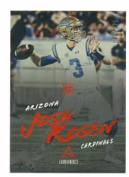 2018 Panini Luminance Orange #150 Josh Rosen (15-219x6-NFLCARDINALS)