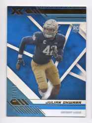 2020 Panini XR Blue #197 Julian Okwara (25-223x5-NFLLIONS)
