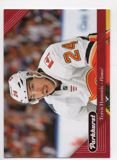 2017-18 Parkhurst Red #37 Travis Hamonic (10-281x2-FLAMES)