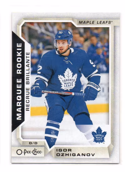 2018-19 O-Pee-Chee #647 Igor Ozhiganov RC (10-229x8-MAPLE LEAFS)