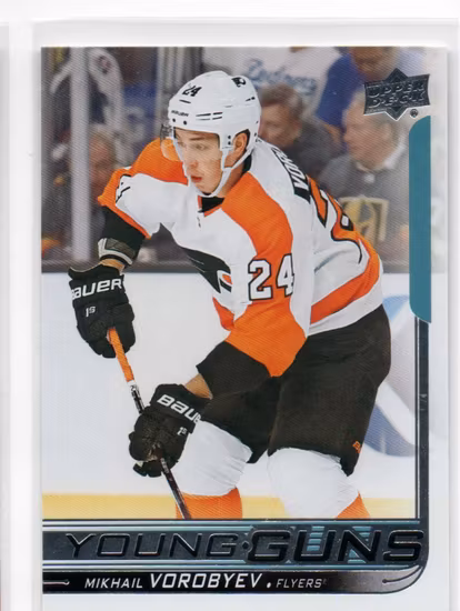2018-19 Upper Deck #203 Mikhail Vorobyev YG RC (25-296x8-FLYERS)