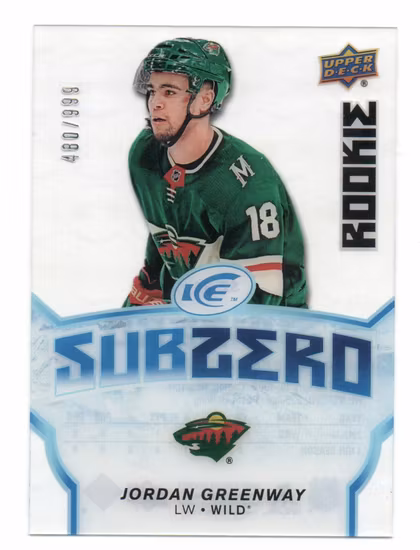 2018-19 Upper Deck Ice Sub Zero #SZ36 Jordan Greenway (20-299x2-NHLWILD)