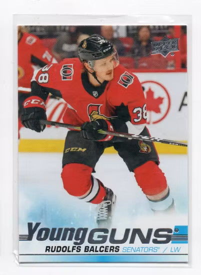 2019-20 Upper Deck #218 Rudolfs Balcers YG RC (30-224x9-SENATORS)