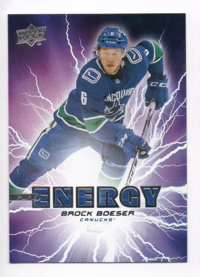 2019-20 Upper Deck Pure Energy #PE30 Brock Boeser (10-224x7-CANUCKS)