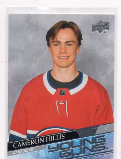 2020-21 Upper Deck #705 Cameron Hillis YG RC (25-205x8-CANADIENS)