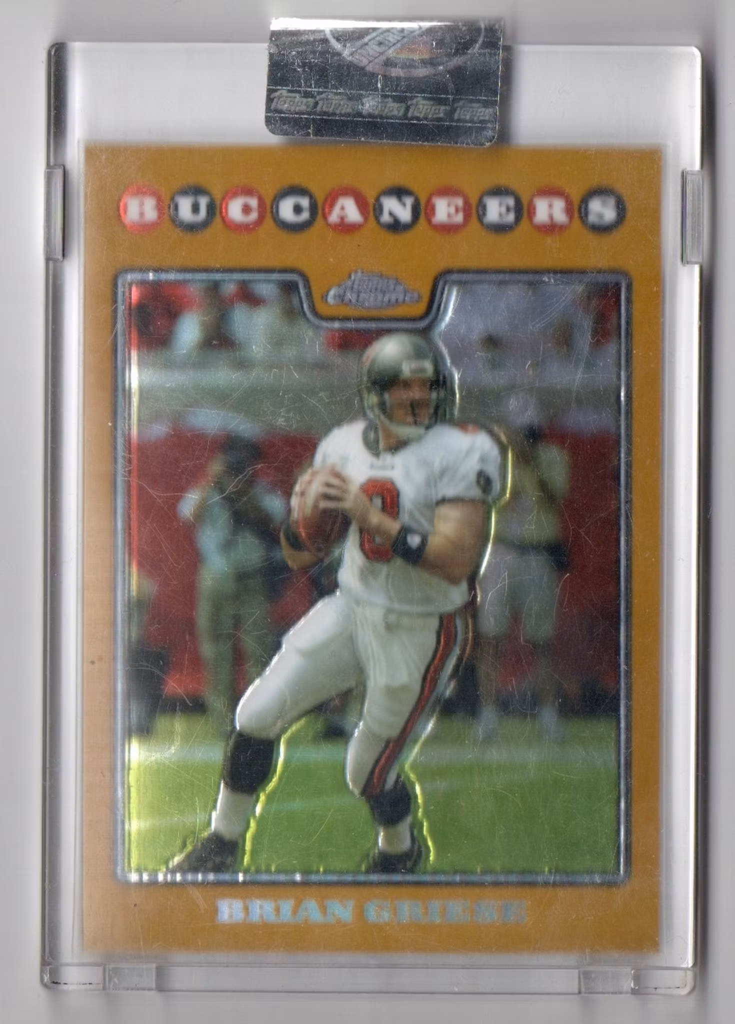 2008 Topps Chrome Gold Refractors #TC29 Brian Griese Encased (100-HIGHEND-NFLBUCCANEERS)