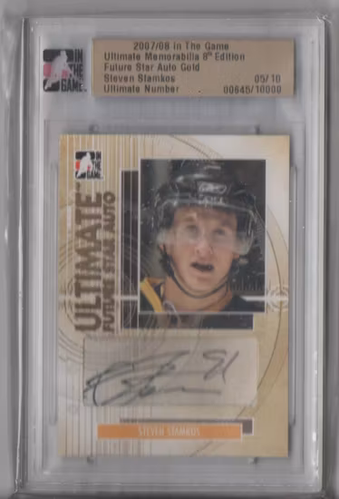 2007-08 ITG Ultimate Memorabilia Future Star Autos Gold #13 Steven Stamkos (600-SLABBED1-LIGHTNING)