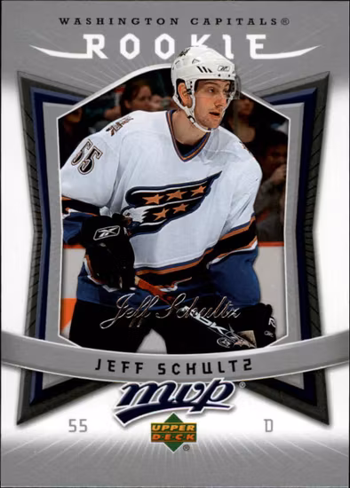 2007-08 Upper Deck MVP #314 Jeff Schultz RC (10-328x8-CAPITALS)