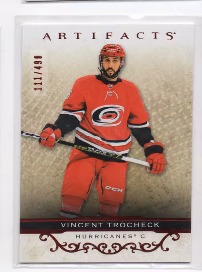 2021-22 Artifacts Ruby #32 Vincent Trocheck (15-330x6-HURRICANES)