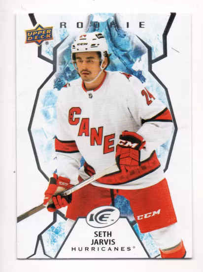 2021-22 Upper Deck Ice #150 Seth Jarvis RC (40-331x5-HURRICANES)