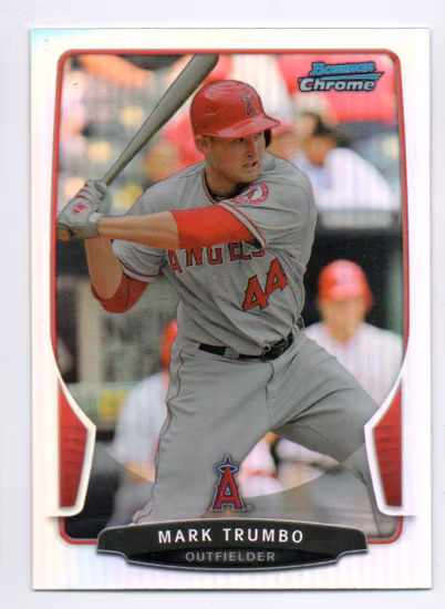 2013 Bowman Chrome Refractors #125 Mark Trumbo (15-333x2-MLBANGELS)