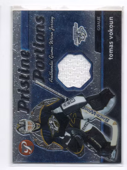 2003-04 Topps Pristine Jersey Portions #PPJTV Tomas Vokoun A (40-345x3-PREDATORS)