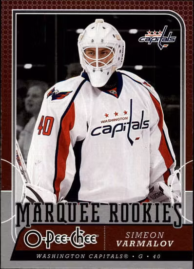 2008-09 O-Pee-Chee #800 Simeon Varlamov RC (30-336x7-CAPITALS)