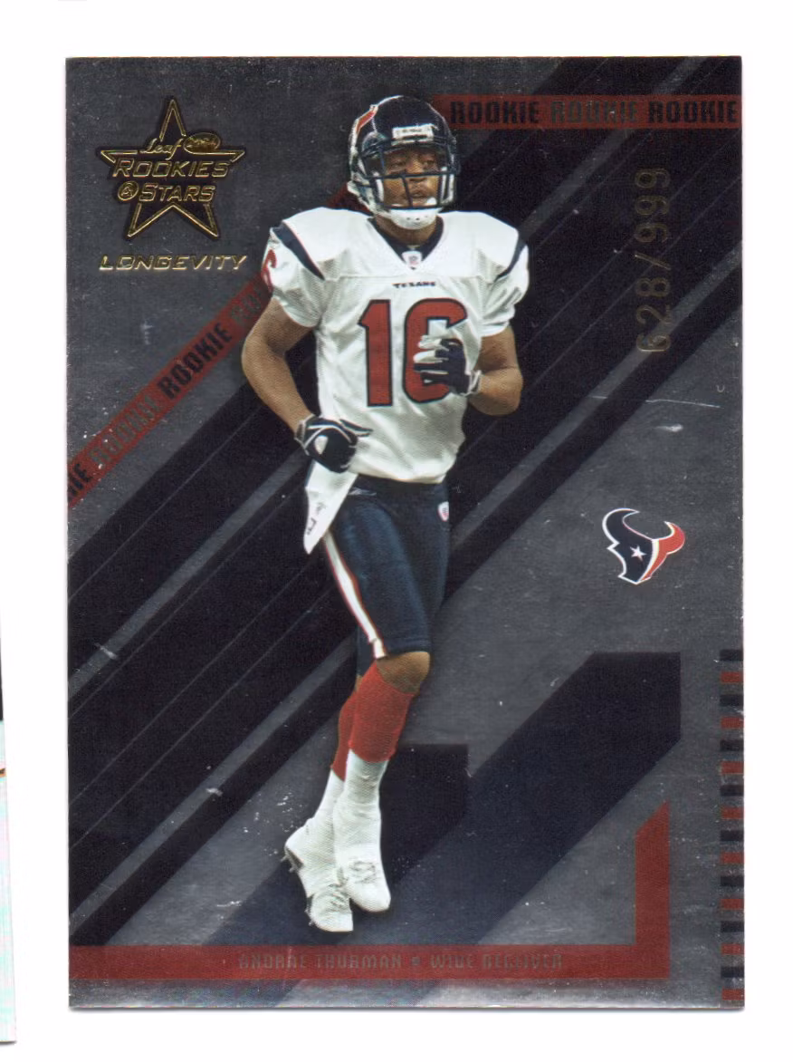 2004 Leaf Rookies and Stars Longevity #135 Andrae Thurman RC (15-338x8-NFLTEXANS)