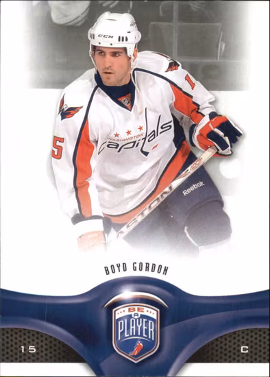 2009-10 Be A Player #22 Boyd Gordon (5-345x8-CAPITALS)