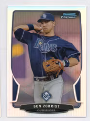 2013 Bowman Chrome Refractors #73 Ben Zobrist (12-346x1-MLBRAYS)