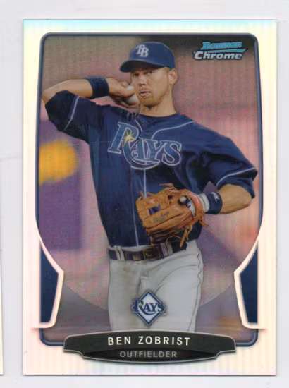 2013 Bowman Chrome Refractors #73 Ben Zobrist (12-346x1-MLBRAYS)
