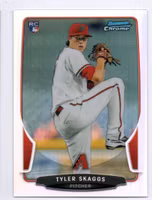 2013 Bowman Chrome Refractors #188 Tyler Skaggs (12-347x4-MLBDIAMONDBACKS)
