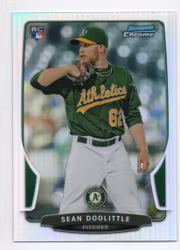 2013 Bowman Chrome Refractors #212 Sean Doolittle (12-349x4-MLBATHLETICS)