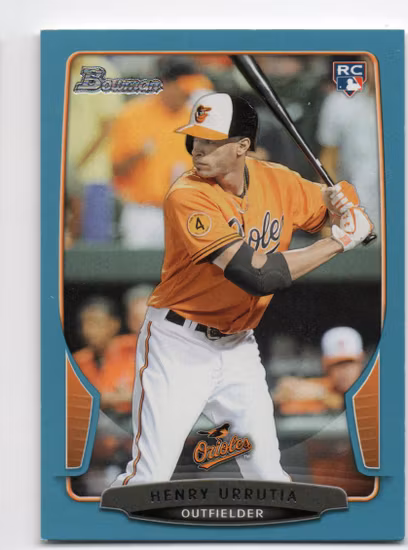 2013 Bowman Draft Blue #8 Henry Urrutia (12-352x7-MLBORIOLES)