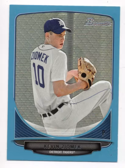 2013 Bowman Draft Draft Picks Blue #BDPP29 Kevin Ziomek (12-343x2-MLBTIGERS)