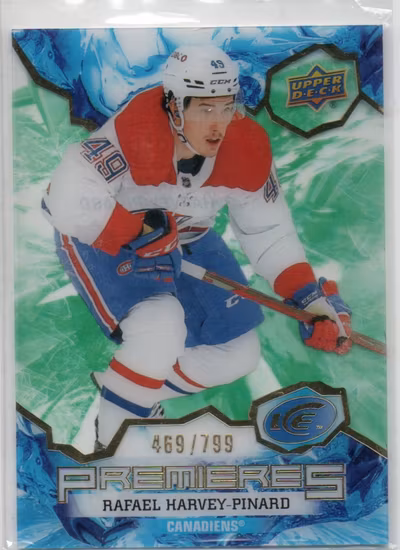 2021-22 Upper Deck Ice Green #162 Rafael Harvey-Pinard (30-346x5-CANADIENS)