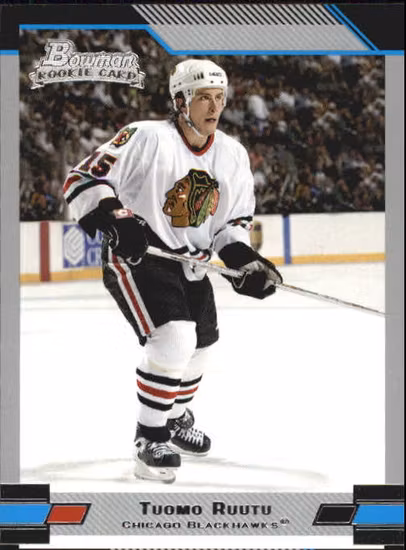 2003-04 Bowman #113 Tuomo Ruutu RC (10-400x9-BLACKHAWKS) (2)