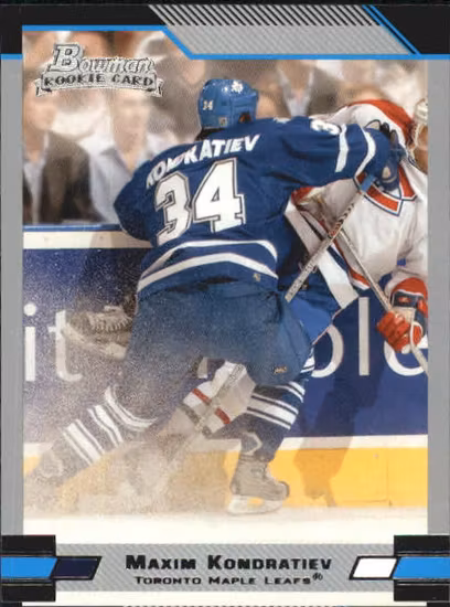 2003-04 Bowman #117 Maxim Kondratiev RC (10-400x8-MAPLE LEAFS) (2)