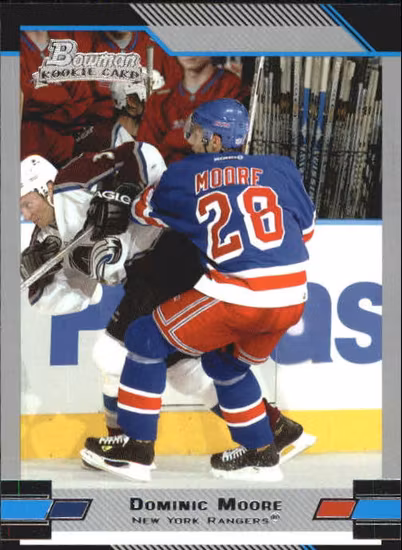 2003-04 Bowman #126 Dominic Moore RC (10-400x1-RANGERS)
