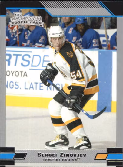 2003-04 Bowman #136 Sergei Zinovjev RC (10-399x1-BRUINS) (2)